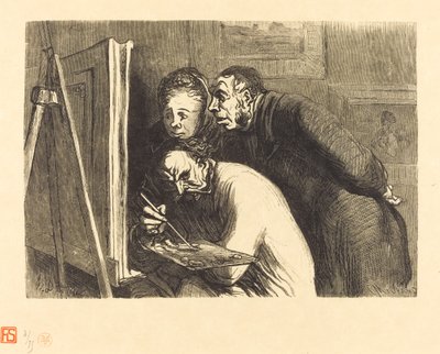 Ressamlar ve burjuva by Charles Maurand after Honoré Daumier