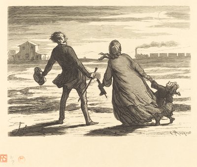 Çok geç! by Charles Maurand after Honoré Daumier
