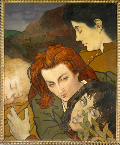 Kompozisyon alegorik, c.1892 (tuval üzerine resim) by Charles Maurin