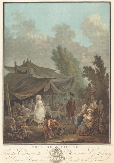 Noce de Village (Köy Düğünü) by Charles Melchior Descourtis after Nicolas Antoine Taunay