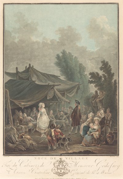 Noce de Village (Köy Düğünü) by Charles Melchior Descourtis after Nicolas Antoine Taunay
