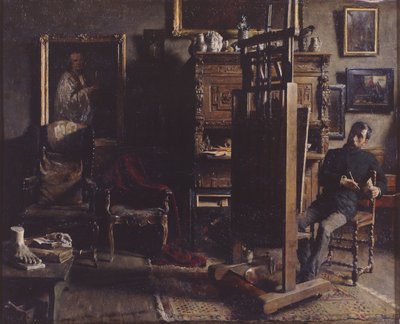 Ressam Jules Lambeaux'nun Atölyesi by Charles Mertens
