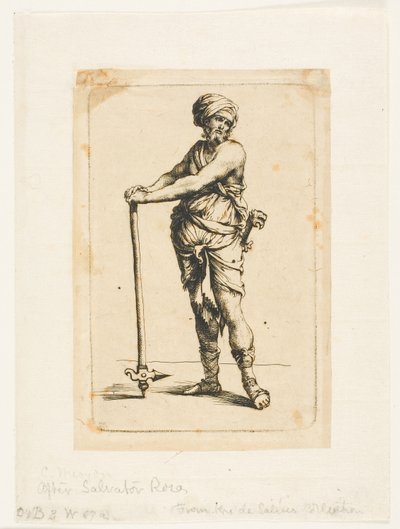 Bir Asker Ayakta, Tam Yüz by Charles Meryon