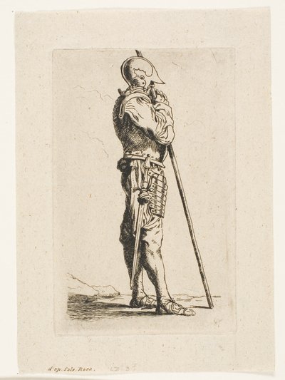 Bir Asker Ayakta, Profilde by Charles Meryon