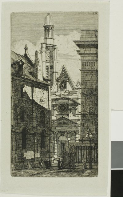 Aziz Etienne du Mont Kilisesi, Paris by Charles Meryon