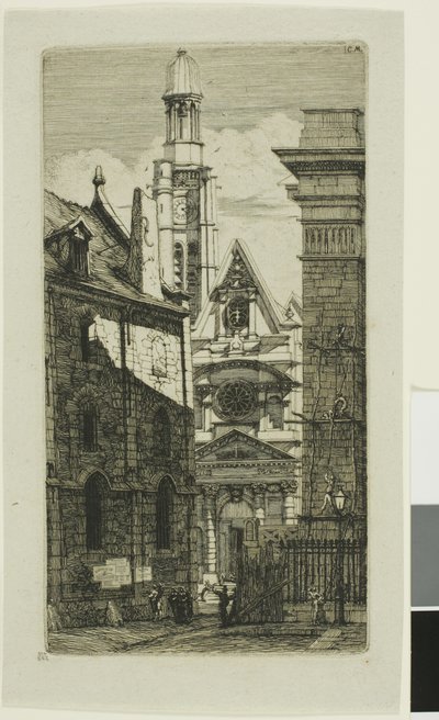 Aziz Etienne du Mont Kilisesi, Paris by Charles Meryon