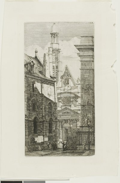 Aziz Etienne du Mont Kilisesi, Paris by Charles Meryon