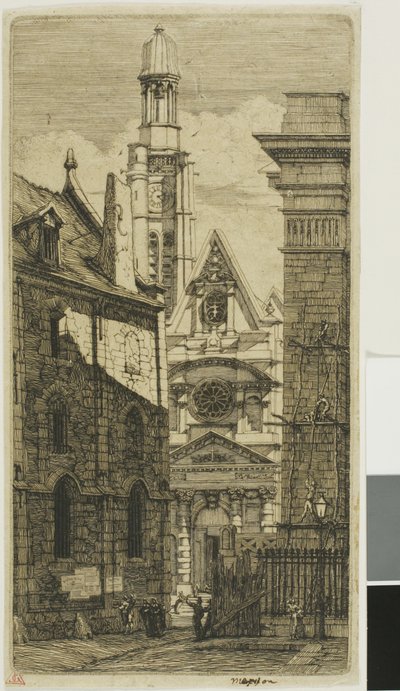 Aziz Etienne du Mont Kilisesi, Paris by Charles Meryon