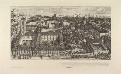 Kolej Henri IV veya Lycée Napoléon, 1863-64. by Charles Meryon