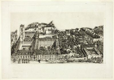 Kolej Henry IV (veya Lycée Napoléon), Paris by Charles Meryon
