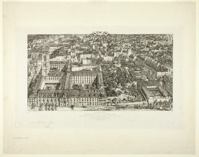 Kolej Henry IV (veya Lycée Napoléon), Paris by Charles Meryon