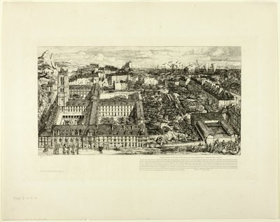 Kolej Henry IV (veya Lycée Napoléon), Paris by Charles Meryon