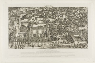 Kolej Henry IV (veya Lycée Napoléon), Paris by Charles Meryon