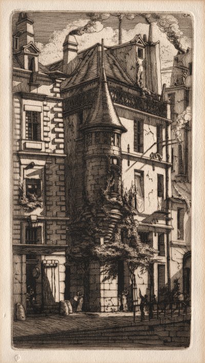 Paris Gravürleri: Taretli Ev, Weavers Caddesi, 1852. by Charles Meryon