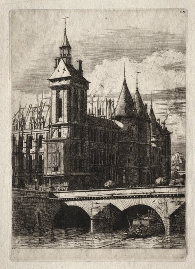 Paris Gravürleri: Saat Kulesi, 1852. by Charles Meryon