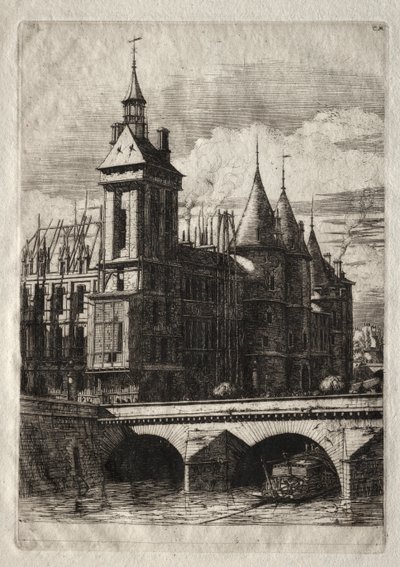 Paris Gravürleri: Saat Kulesi, 1852. by Charles Meryon