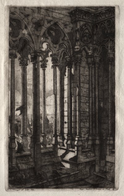 Paris Gravürleri: Notre Dame Galerisi by Charles Meryon