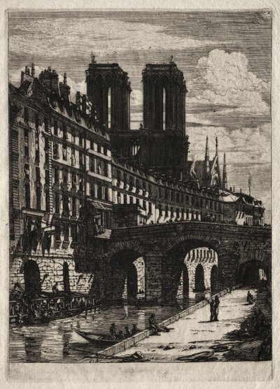 Paris Gravürleri: Küçük Köprü by Charles Meryon