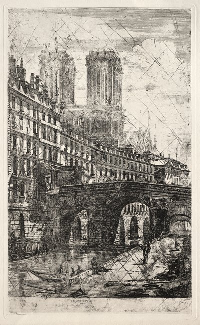 Paris Gravürleri: Küçük Köprü by Charles Meryon