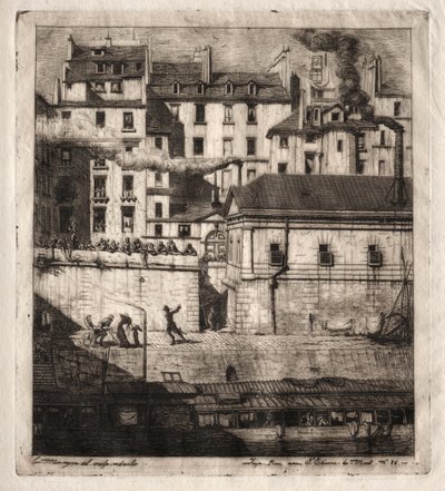 Paris Gravürleri: Morg by Charles Meryon