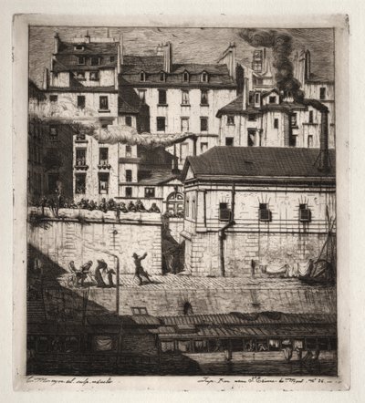 Paris Gravürleri: Morg by Charles Meryon