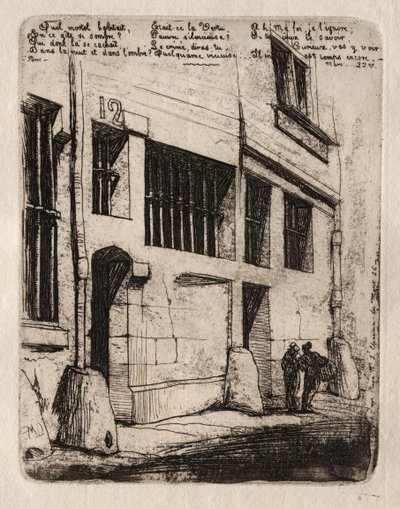 Paris Gravürleri: Kötü Çocuklar Sokağı, 1854. by Charles Meryon