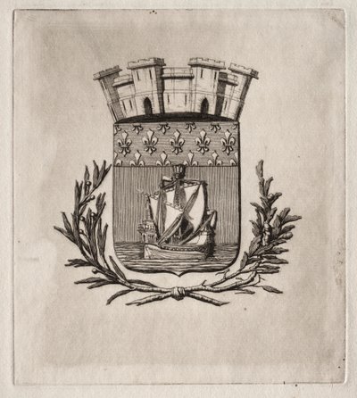 Paris Gravürleri: Paris Şehrinin Sembolik Kolları by Charles Meryon