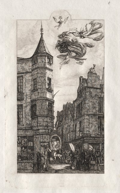 Paris Gravürleri: Taret, rue de l'Ecole de Médicine by Charles Meryon