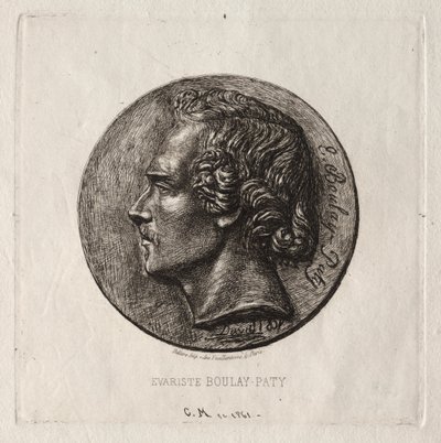 Evariste Boulay-Paty; şaire by Charles Meryon