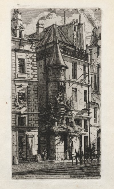 Kuleli Ev, rue de la Tixéranderie, Paris by Charles Meryon