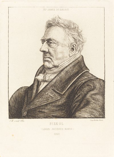 L.J.-Marie Bizeul, Breton Arkeologu by Charles Meryon