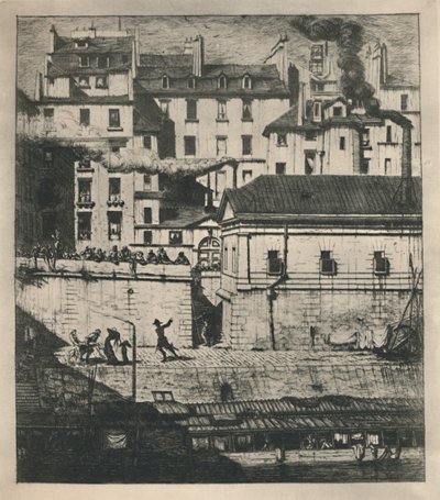 La Morgue 3. Devlet, 9 18 x 8 18 İnç, 1854, 1927 by Charles Meryon