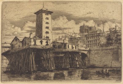 Notre-Dame Pompası, Paris (Notre-Dame Pompası) by Charles Meryon