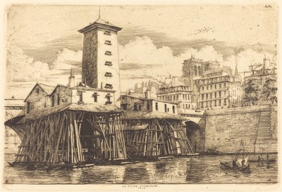 Notre Dame Pompası, Paris (Notre Dame Pompası) by Charles Meryon
