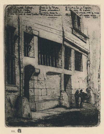 La Rue Des Bad Garcons 3. Devlet, 5 x 3 78 İnç, 1854, 1927 by Charles Meryon