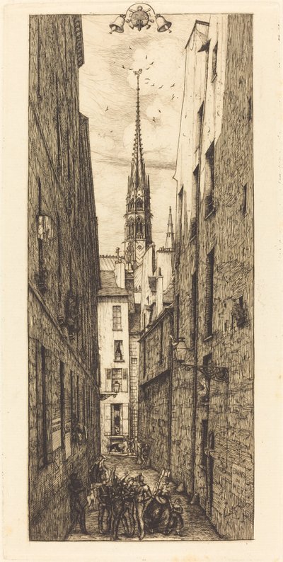 Rue des Chantres, Paris (Chantrey Caddesi, Paris) by Charles Meryon