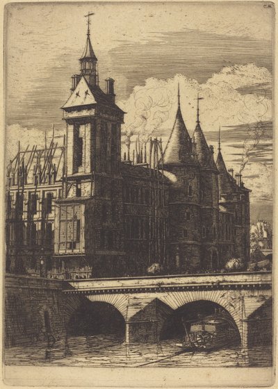 Saat Kulesi, Paris (Saat Kulesi, Paris) by Charles Meryon