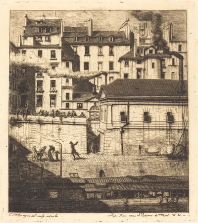 La morg, Paris (Morg) by Charles Meryon