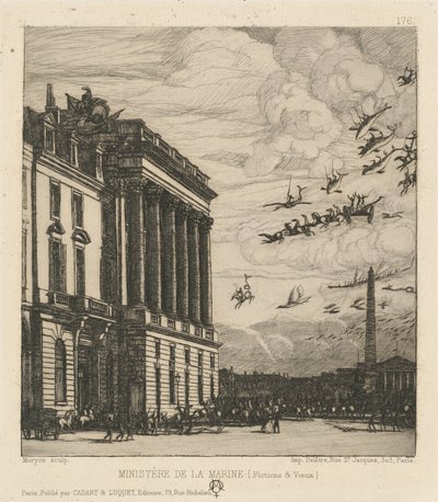 Donanma Bakanlığı, Paris (The Admiralty, Paris) by Charles Meryon