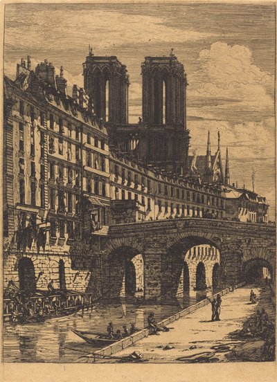 Küçük Köprü, Paris by Charles Meryon