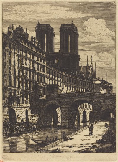 Küçük Köprü, Paris by Charles Meryon