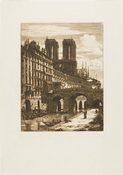 Küçük Köprü, Paris by Charles Meryon