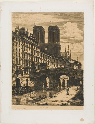 Küçük Köprü, Paris by Charles Meryon