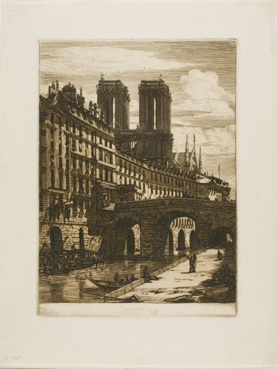 Küçük Köprü, Paris by Charles Meryon
