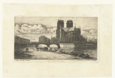 Notre-Dame in Parijs Notre-Dame Eaux-Fortes sur Paris Apsesi (dizi başlığı) by Charles Meryon