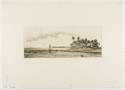 Okyanusya: Balık Tutma, Uea veya Wallis Grubunda Palmiyeli Yakın Adalar, 1845 by Charles Meryon