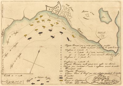 Plan du Combat de Sinope (Sinope Muharebesi Planı) by Charles Meryon