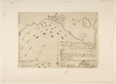 Sinop Savaşı Planı, 1853. by Charles Meryon