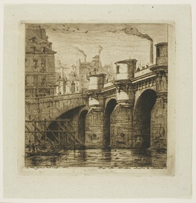 Pont Neuf, Paris by Charles Meryon
