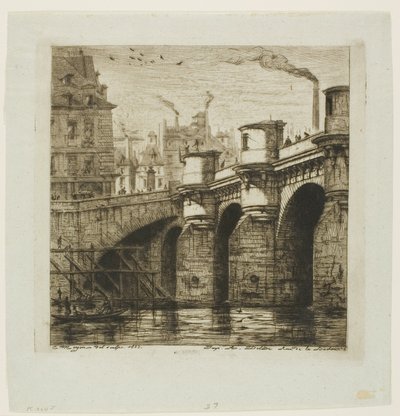 Pont Neuf, Paris by Charles Meryon